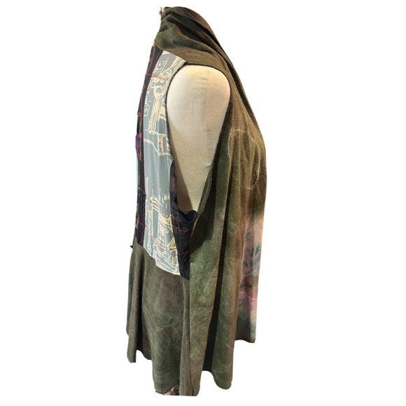 Jenny Threads Iris Vest Handmade By Jen Swearington Wearable Art Iris Vest L - Picture 4 of 6